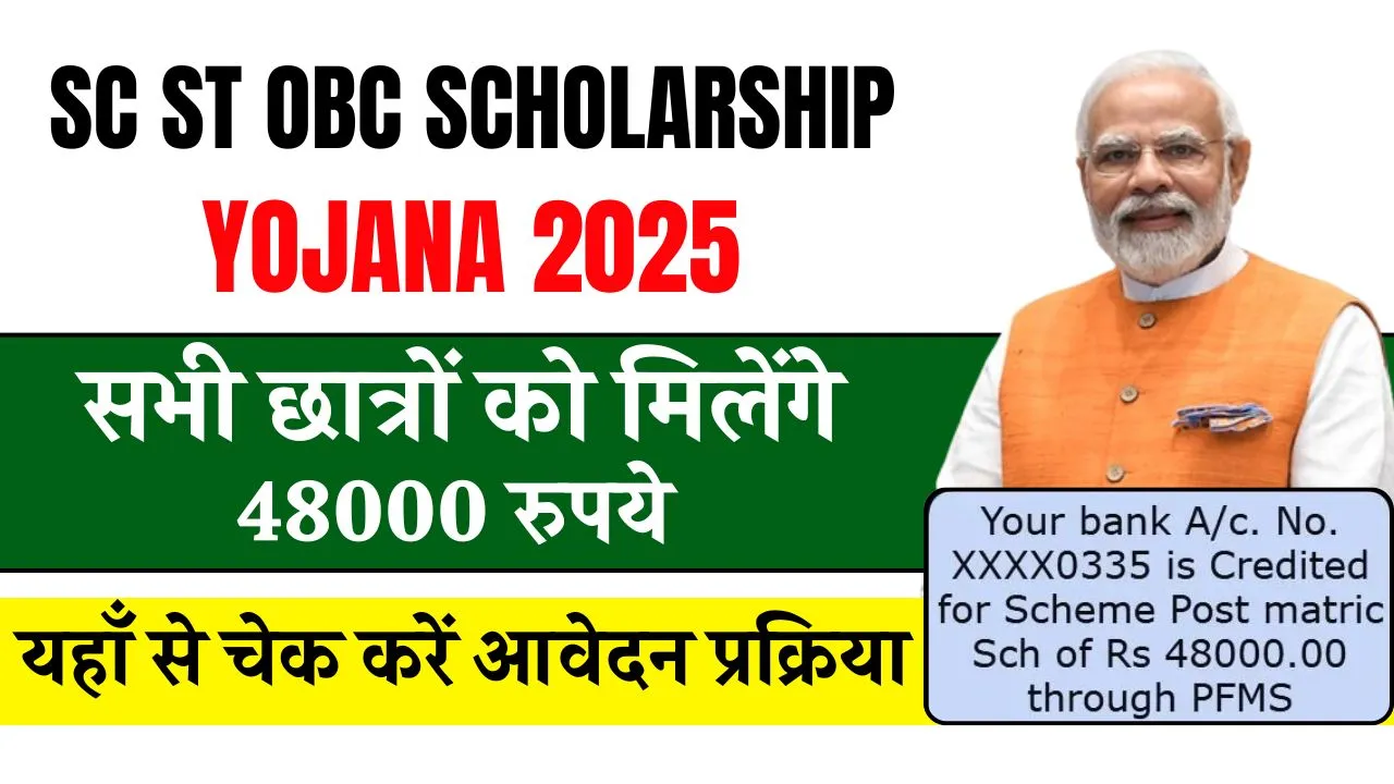 SC ST OBC Scholarship Apply Online 2025